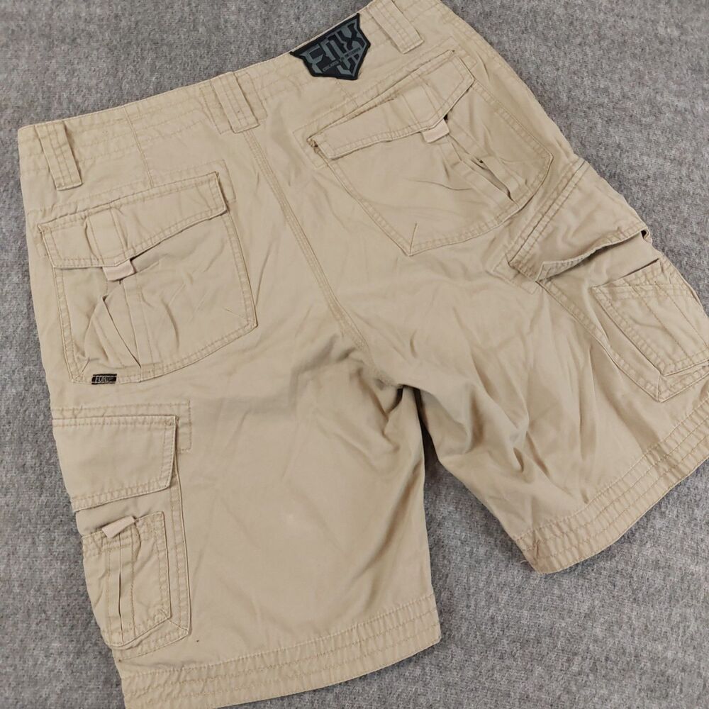 Fox Racing Slambozo Cargo Shorts Men's 32 (Fit 34x10) Khaki Canvas Motocross BMX